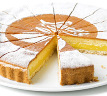 Crostata al limone pretagliata