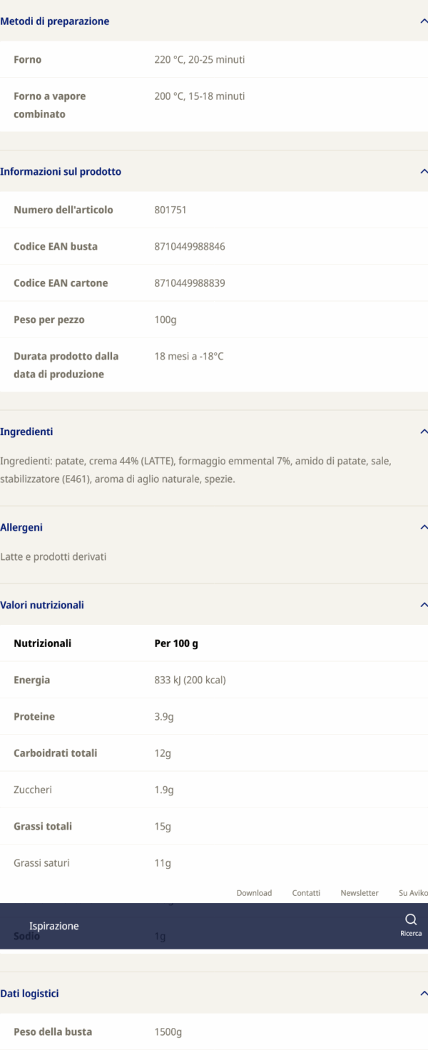 Gratin al formaggio Aviko - immagine 15