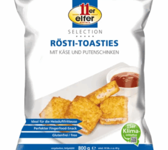 Mini toast di patate con prosciutto e formaggio